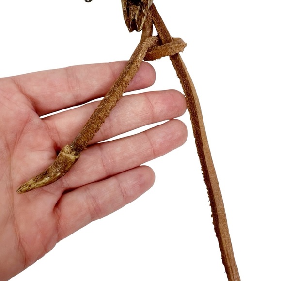 Vintage Kurt Adler Longhorn Cattle Skull Suede Tie Barbed Wire Ornament Decor - Picture 3 of 11